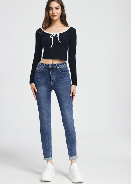 Vue arrière jean skinny