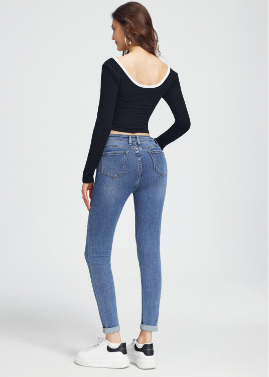 Vue arrière jean skinny