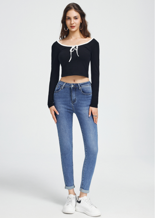 Vue de face jean skinny