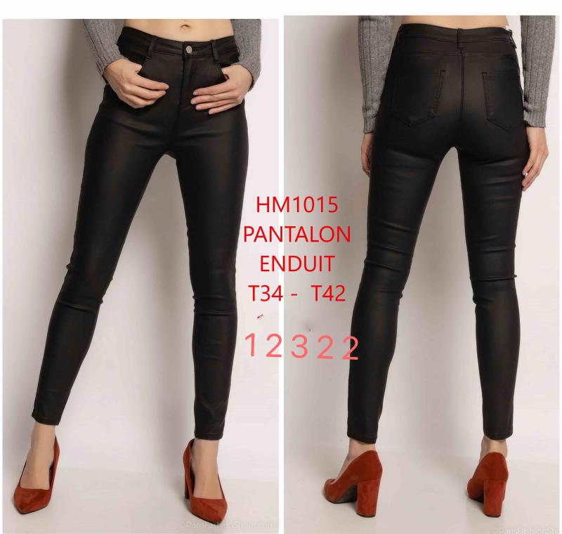Pantalon enduit