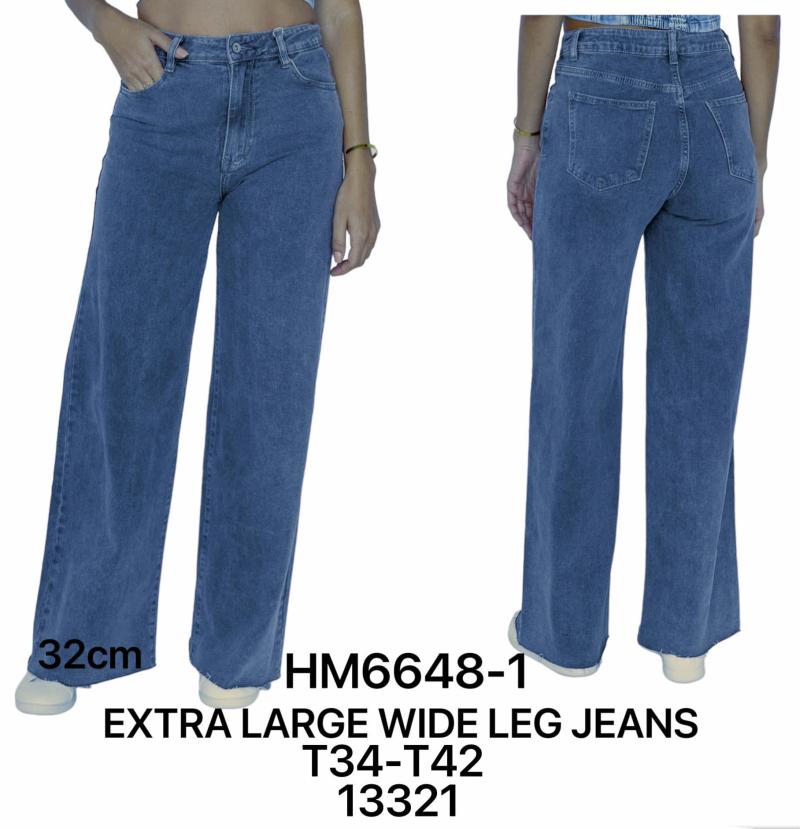 Jeans décontracté taille haute