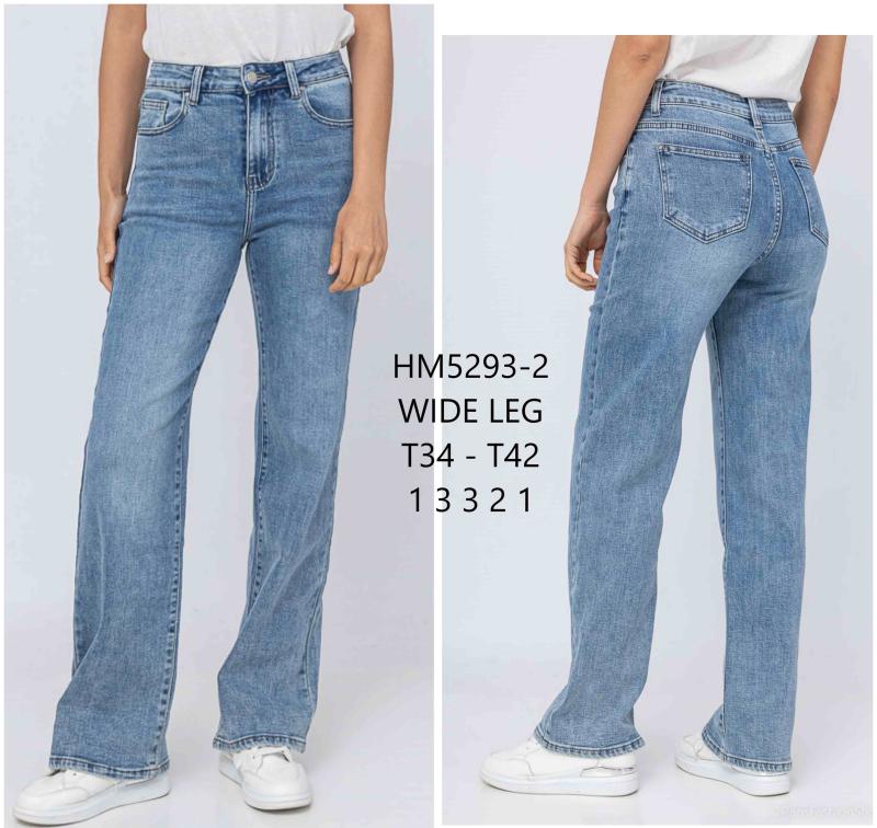 Jeans droit et large