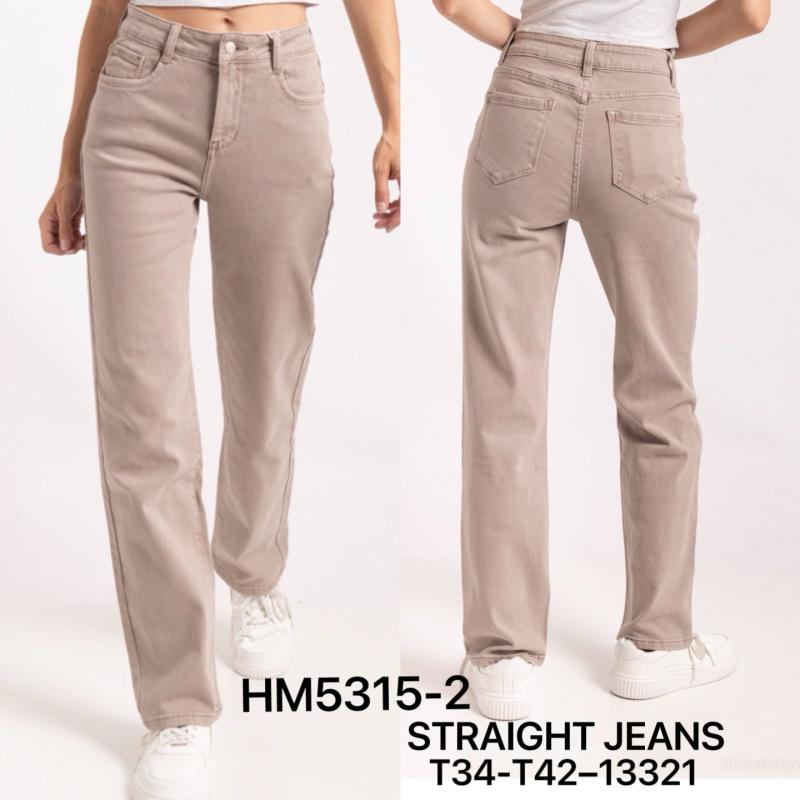 Jeans droit taille haute