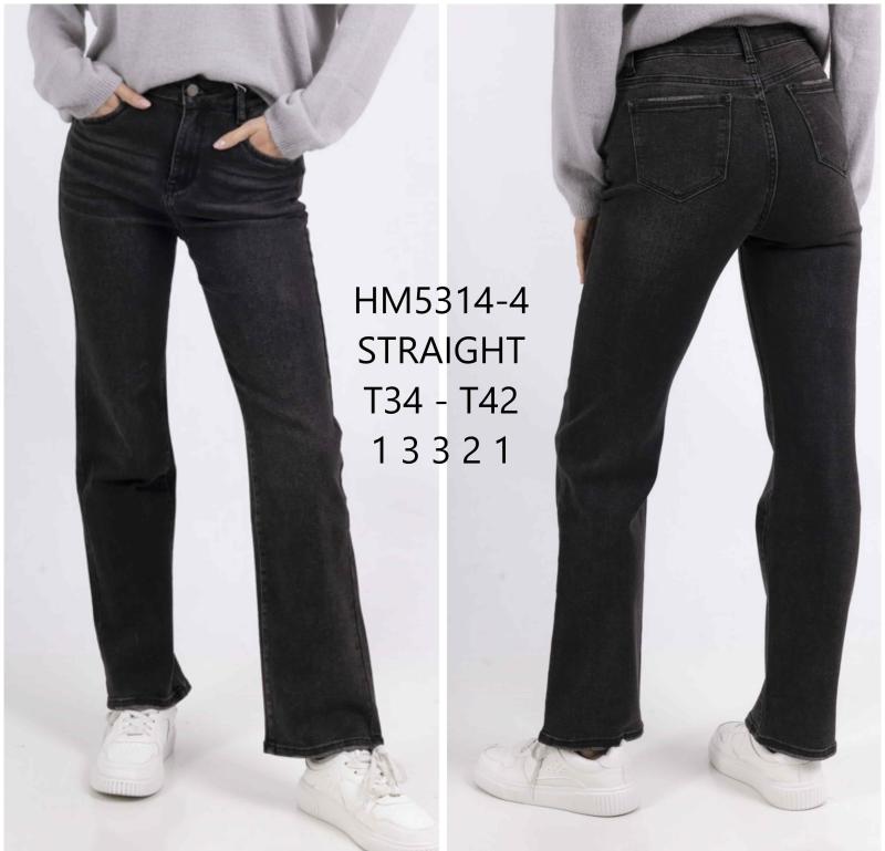 Jeans droit taille haute