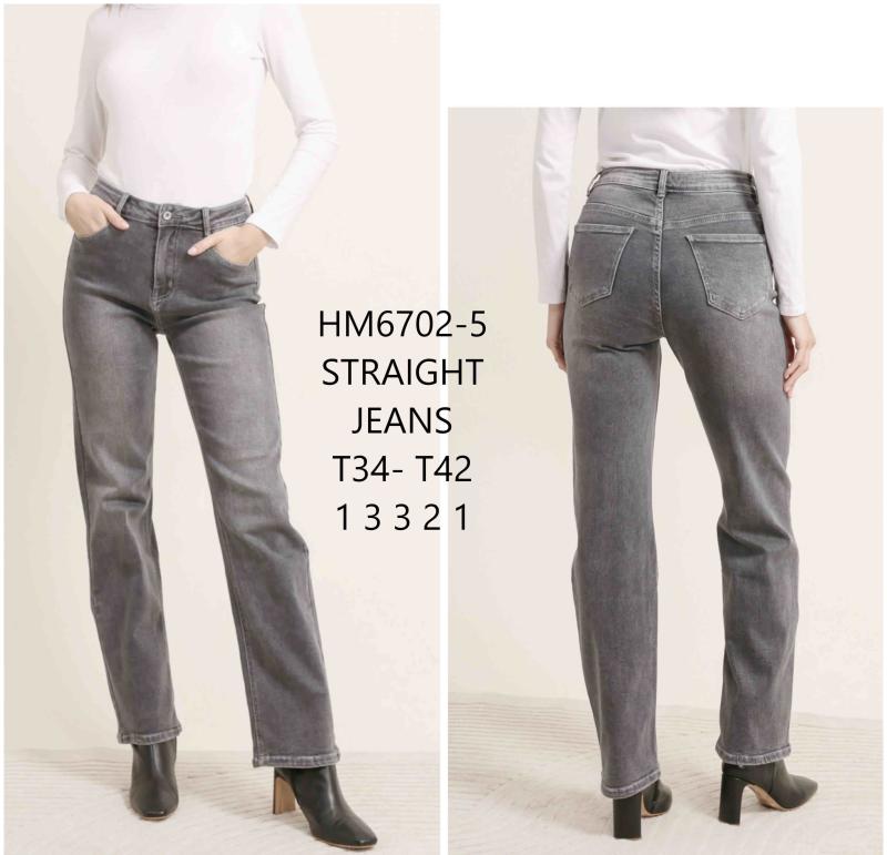 Jeans droit taille haute