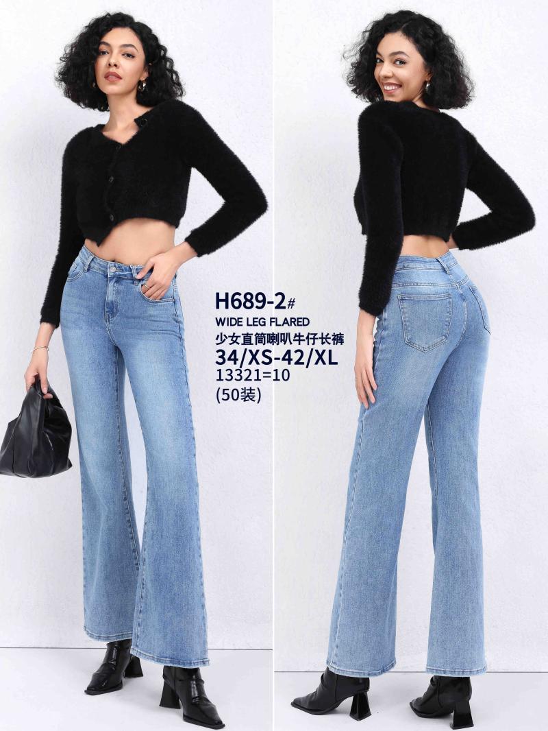 Flared jeans taille haute