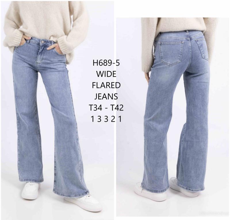 Flared jeans taille haute
