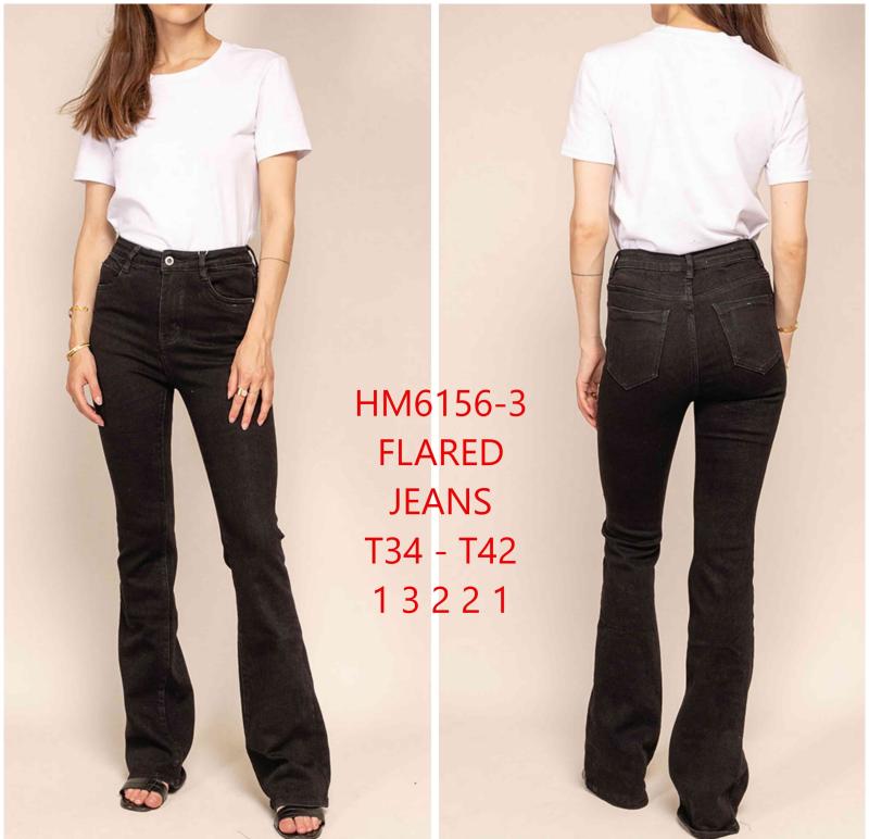 Flared jeans taille haute