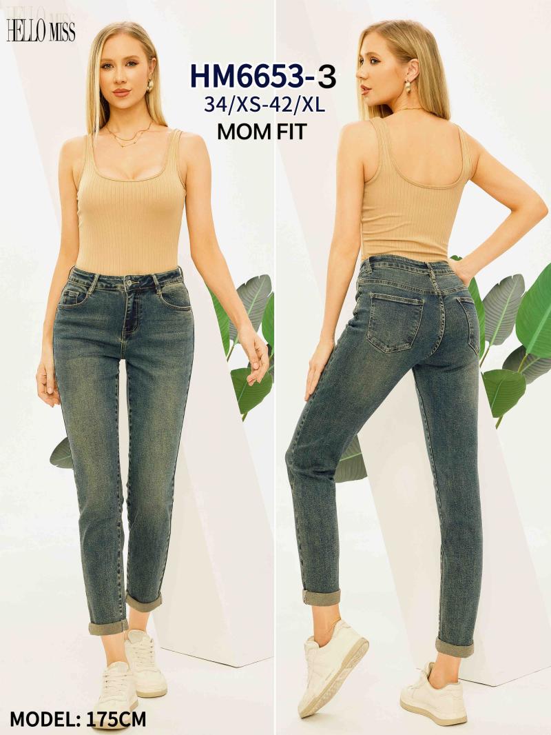 Mum jeans délavage vintage