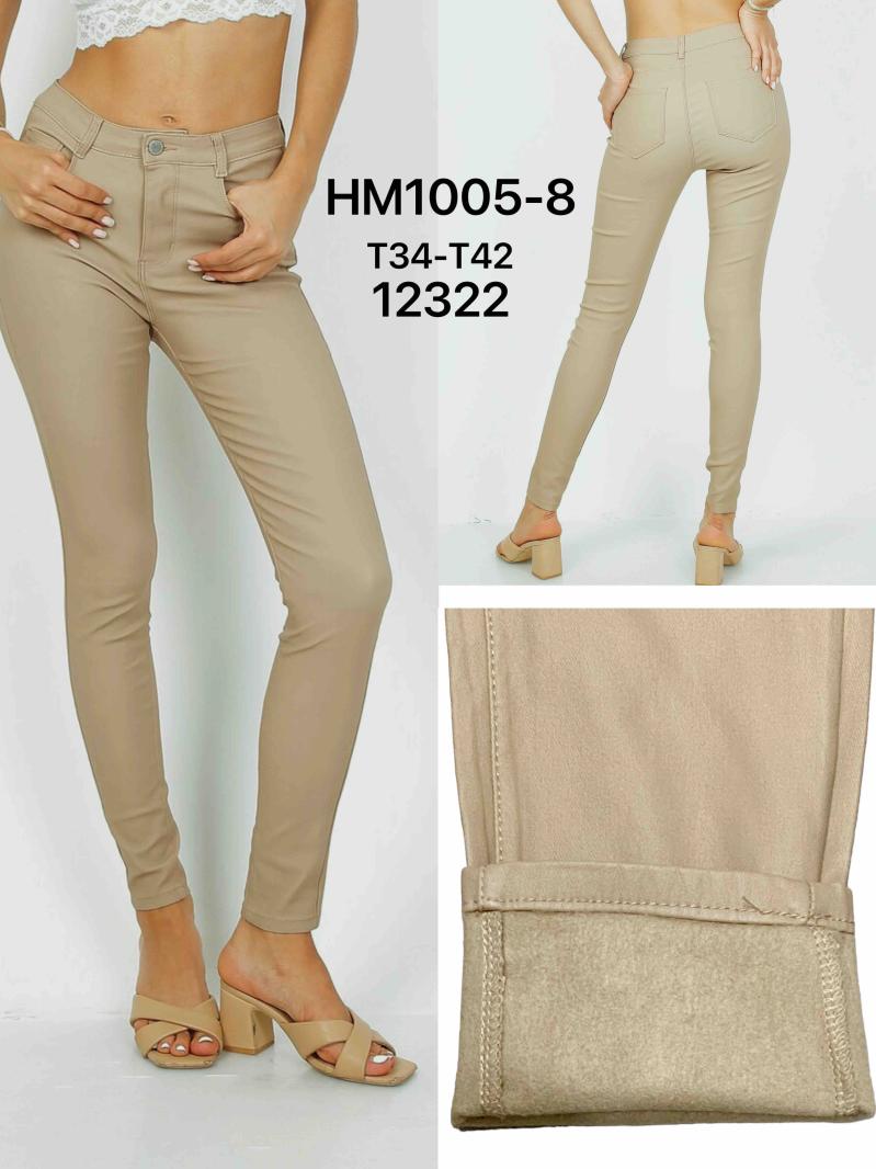 Pantalon enduit molletonné