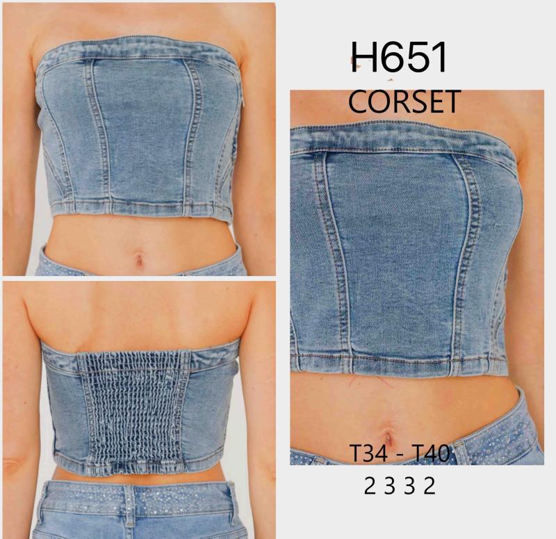 Bustier en jean