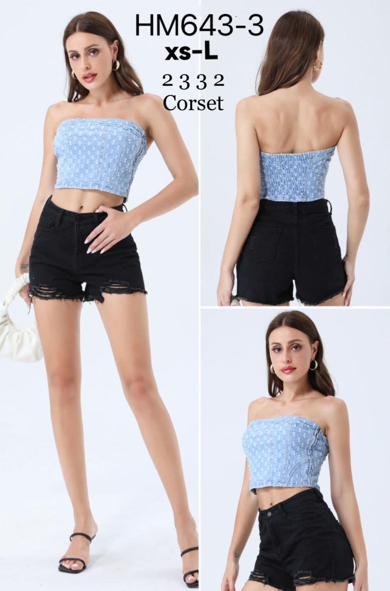 Bustier en jean