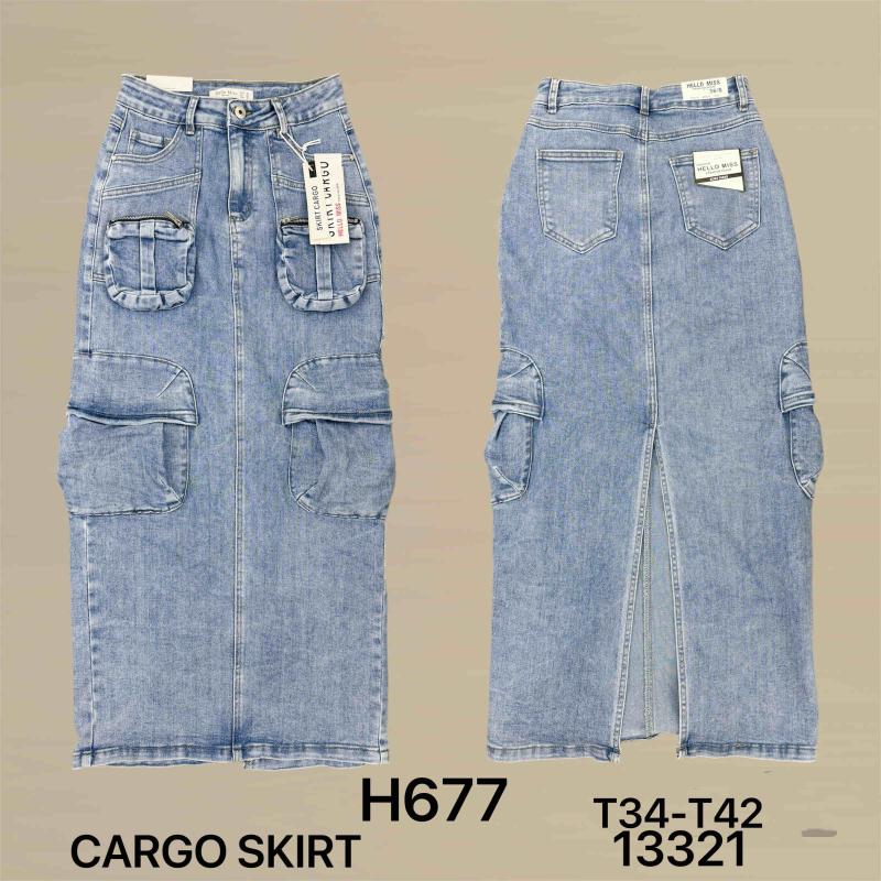 Jupe fendu derrière style cargo