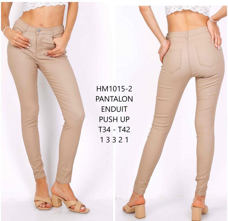 Pantalon enduit