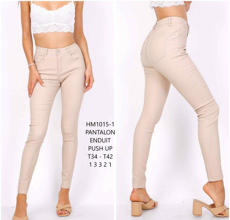 Pantalon enduit