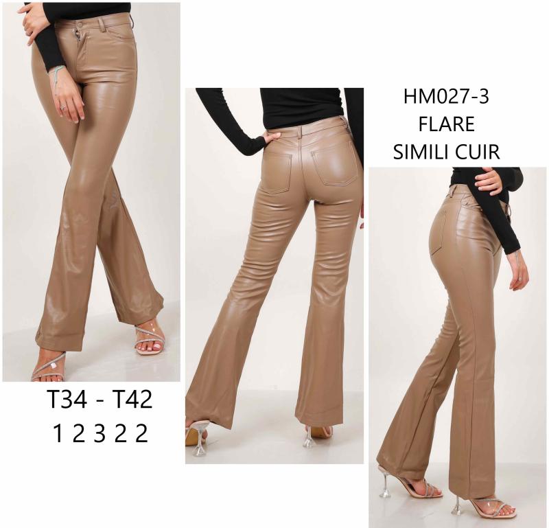 Pantalon évasé en pvc