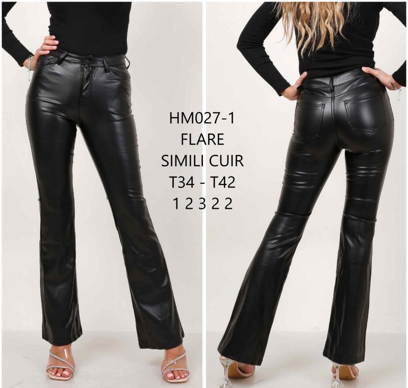 Pantalon évasé en pvc