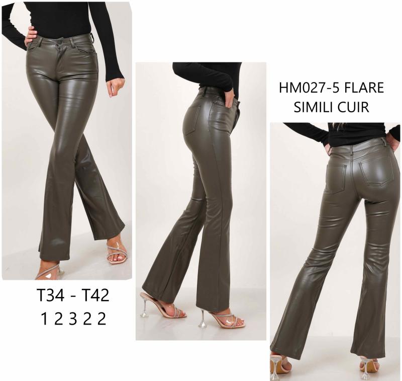 Pantalon évasé en pvc