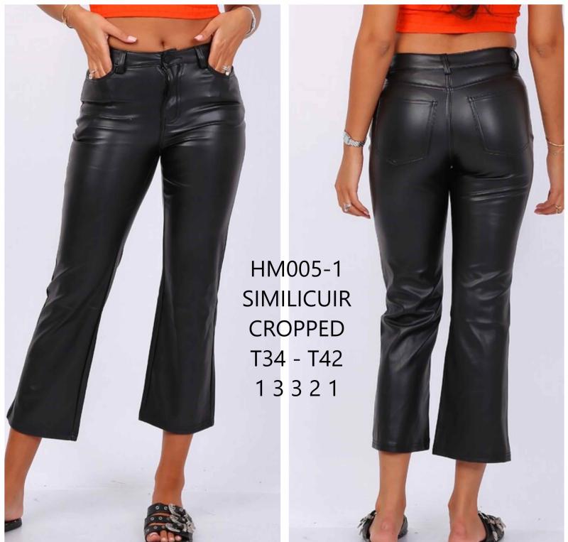 Pantalon droit en pvc
