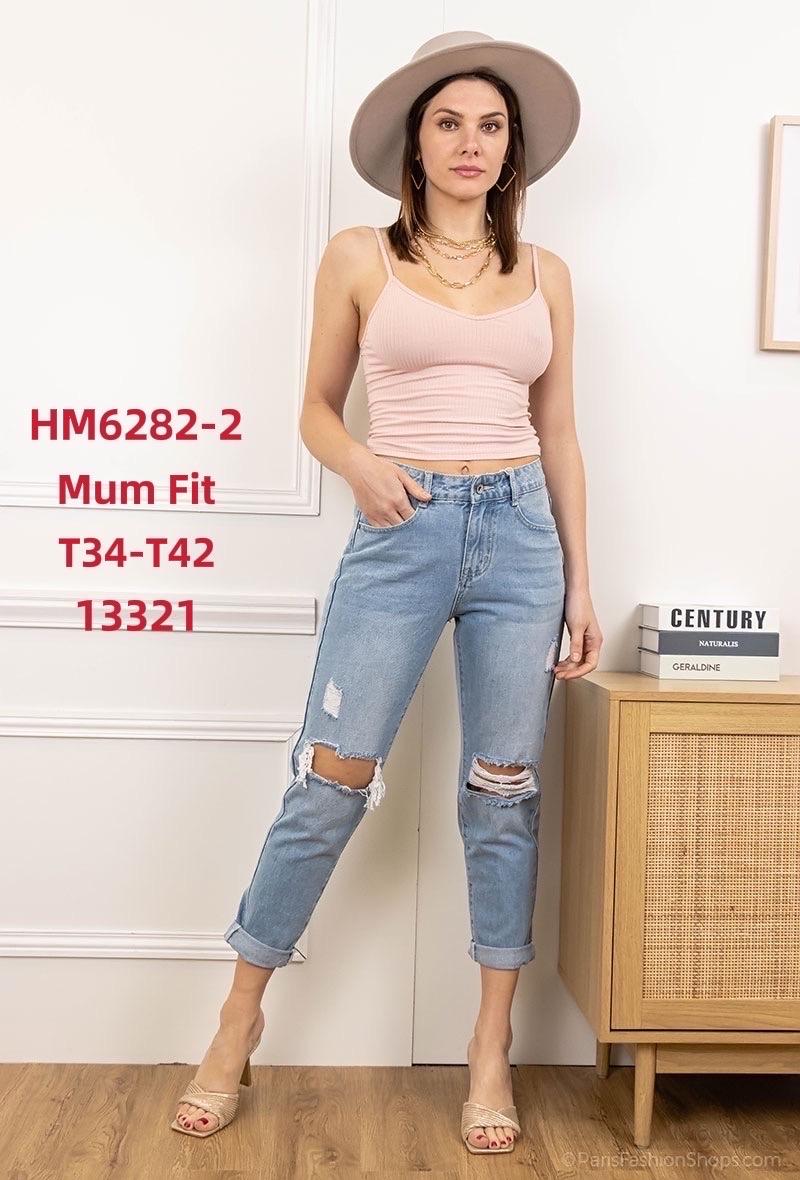 Mum jeans déchiré