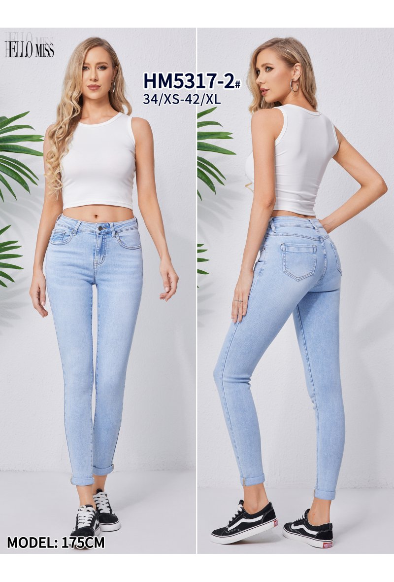 Slim jeans taille mi haute