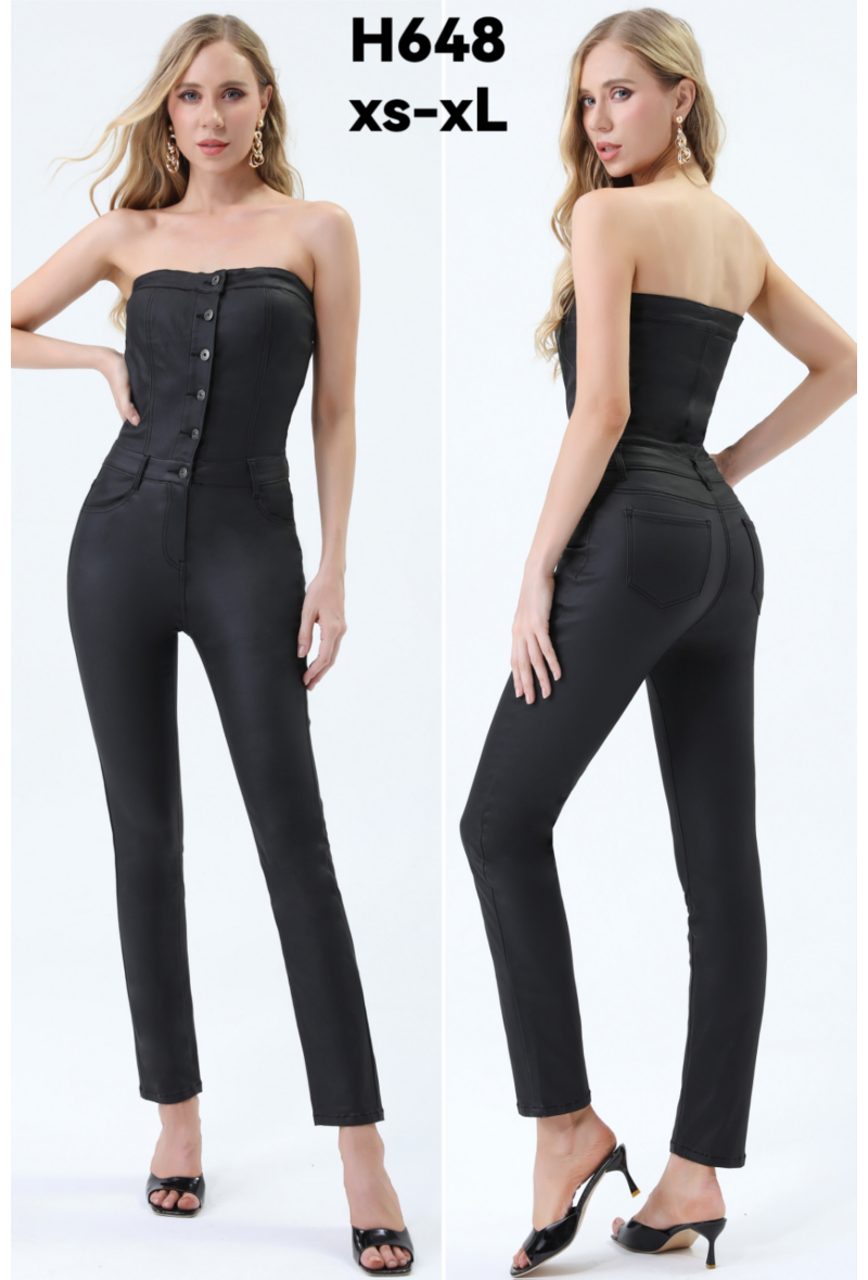 Combinaison bustier en enduit