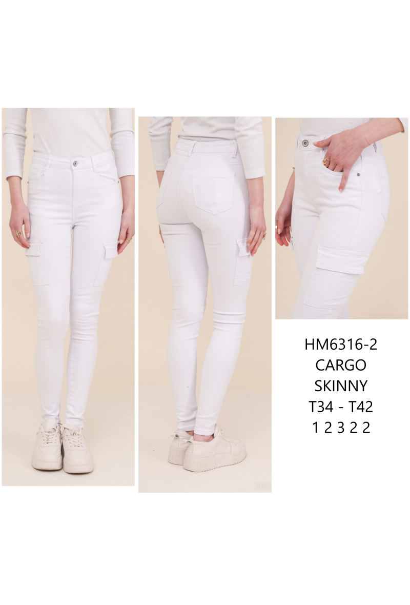 Pantalon cargo skinny