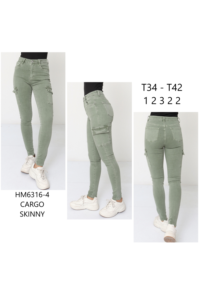 Pantalon cargo skinny