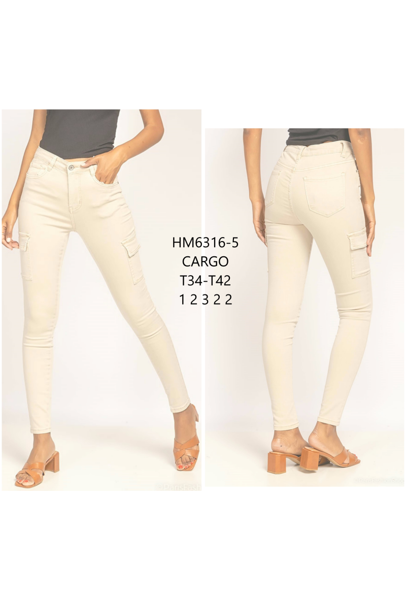 Pantalon cargo skinny