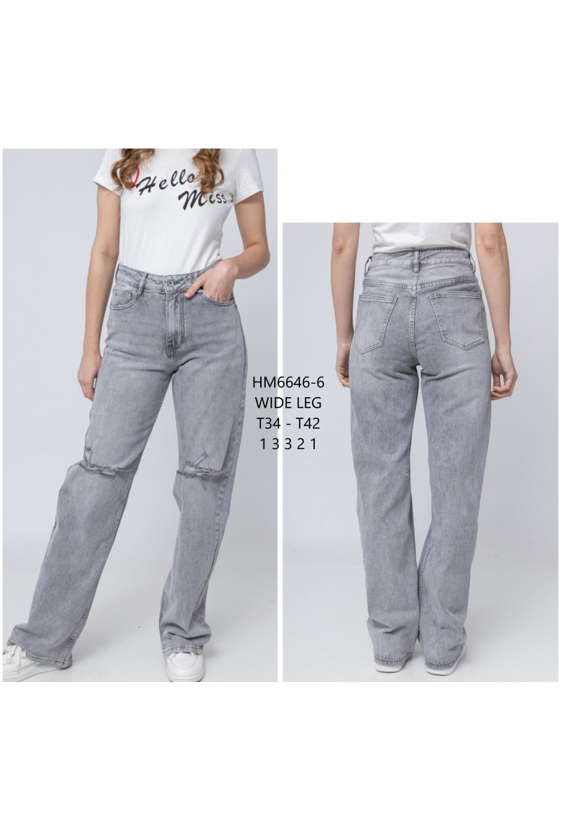 Jeans large déchiré