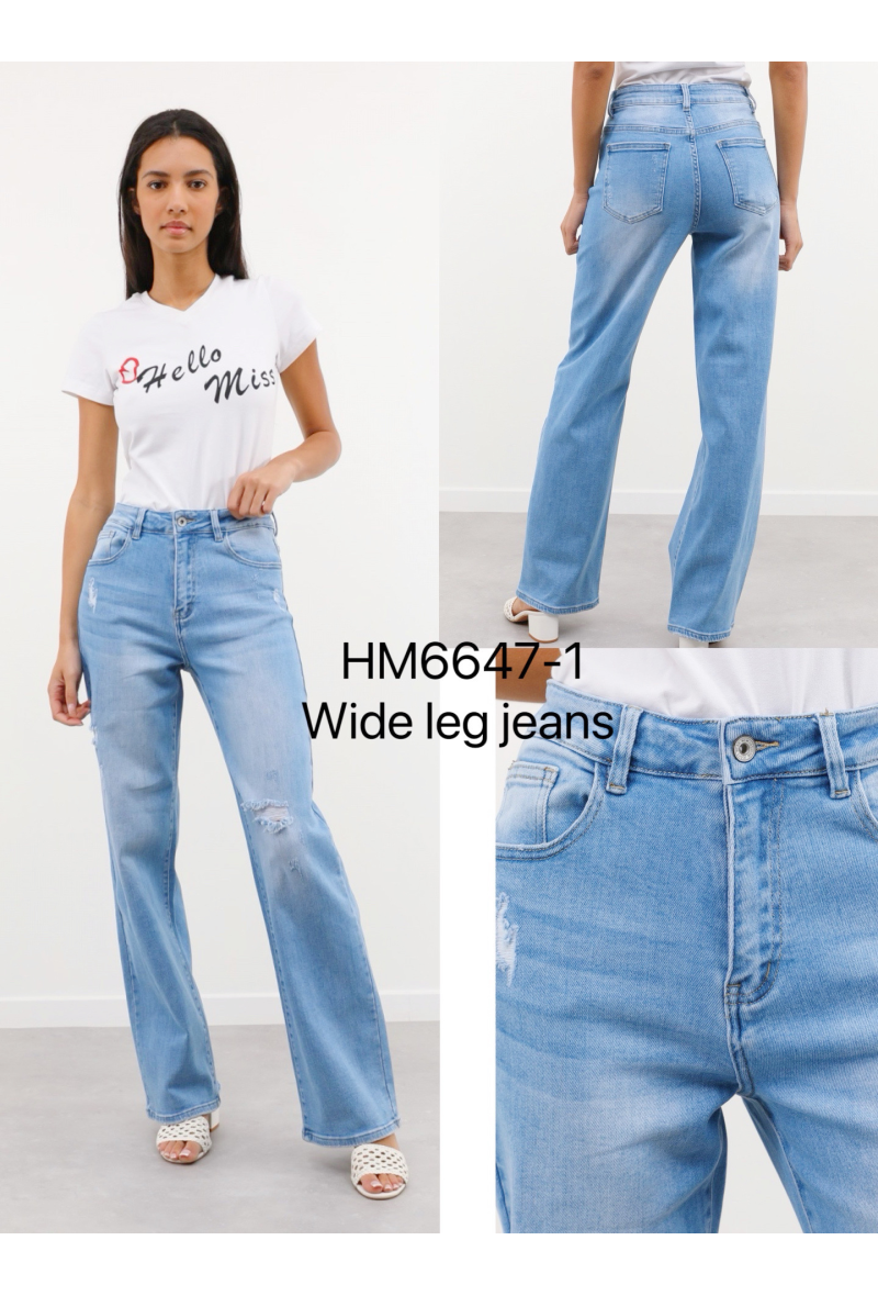 Jeans large déchiré